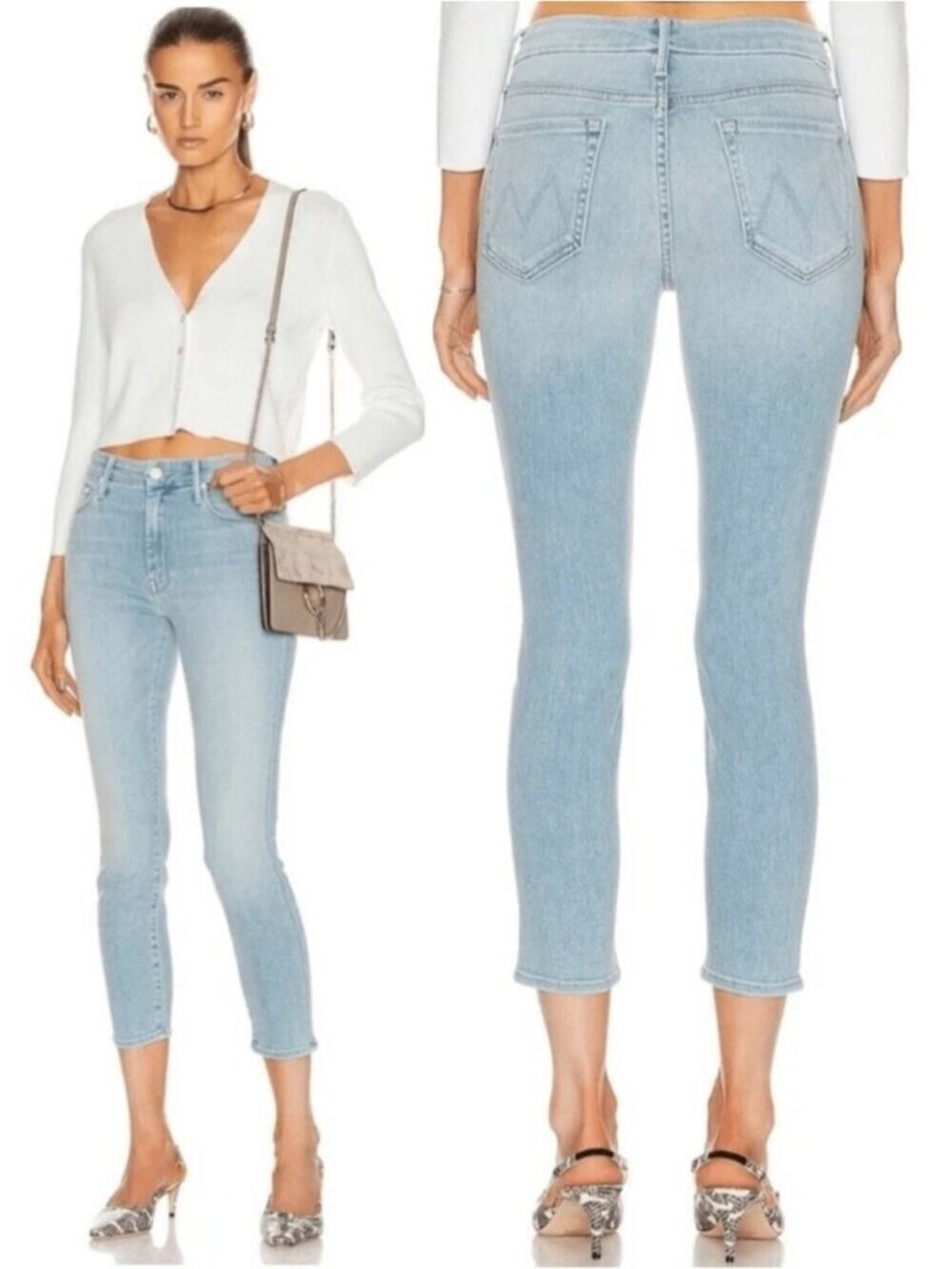 MOTHER The Looker Jean In Swimming Lessons Blue Size 28